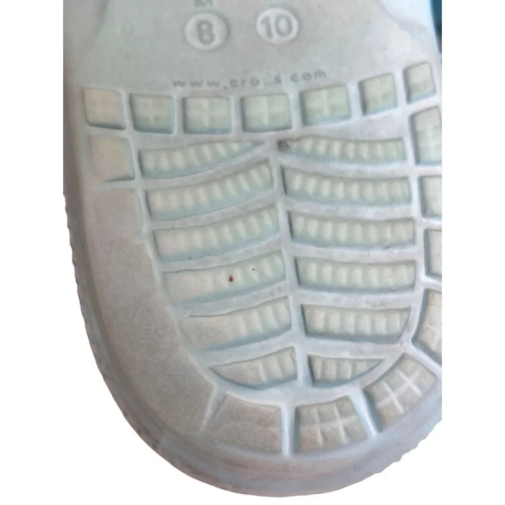 Crocs Classic Comfort Sandals Slip-On Flat Slide Blue Water Beach Shoe Size 10 - Picture 12 of 14